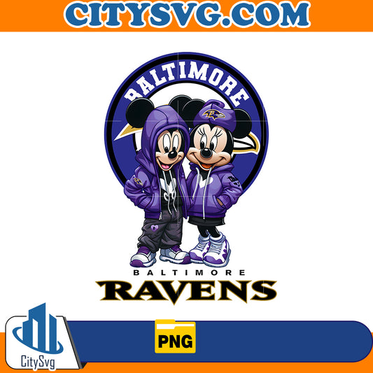 Mickey Minnie Baltimore Ravens Png