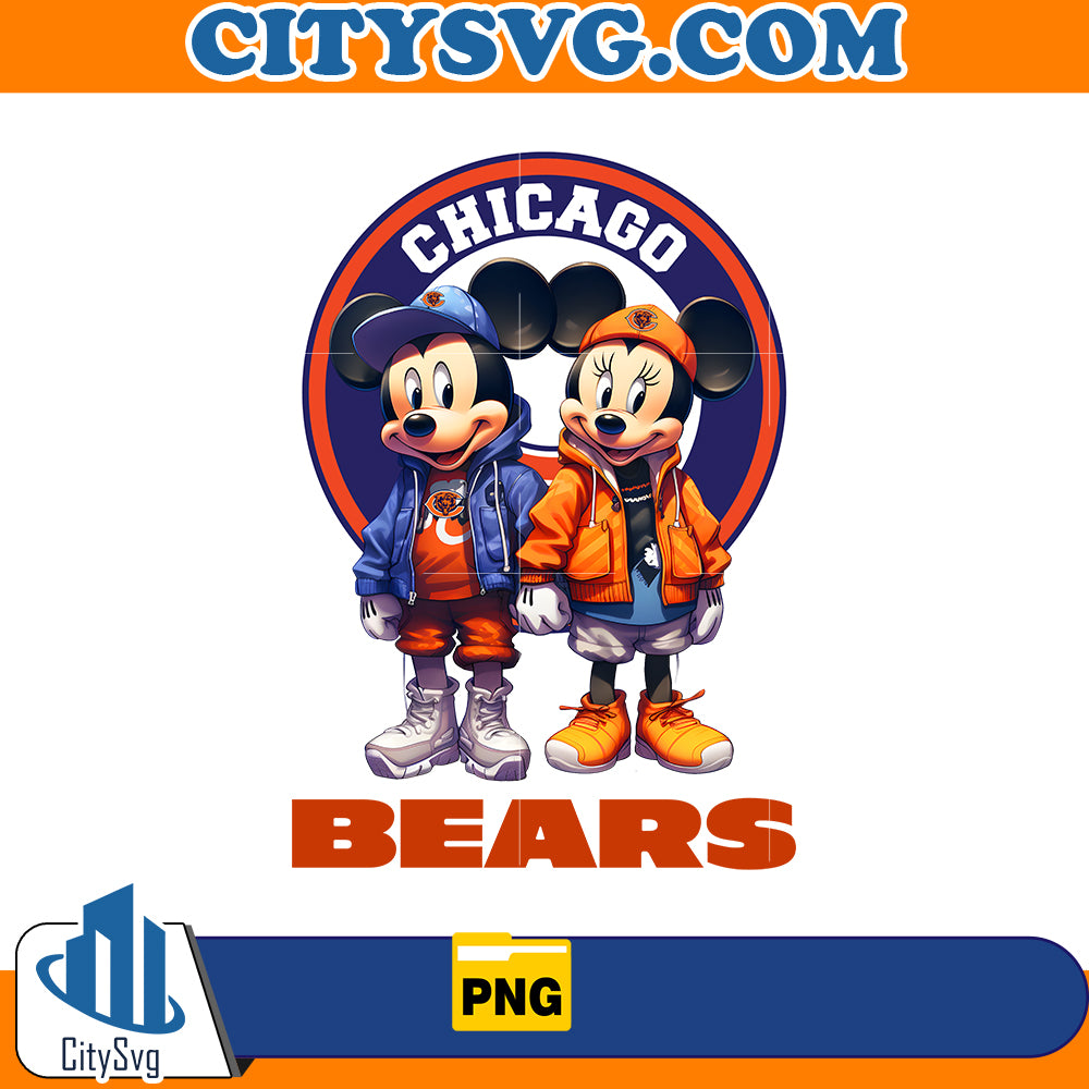 Mickey Minnie Chicago Bears Png