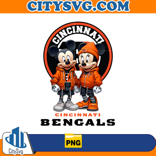 Mickey Minnie Cincinnati Bengals Png