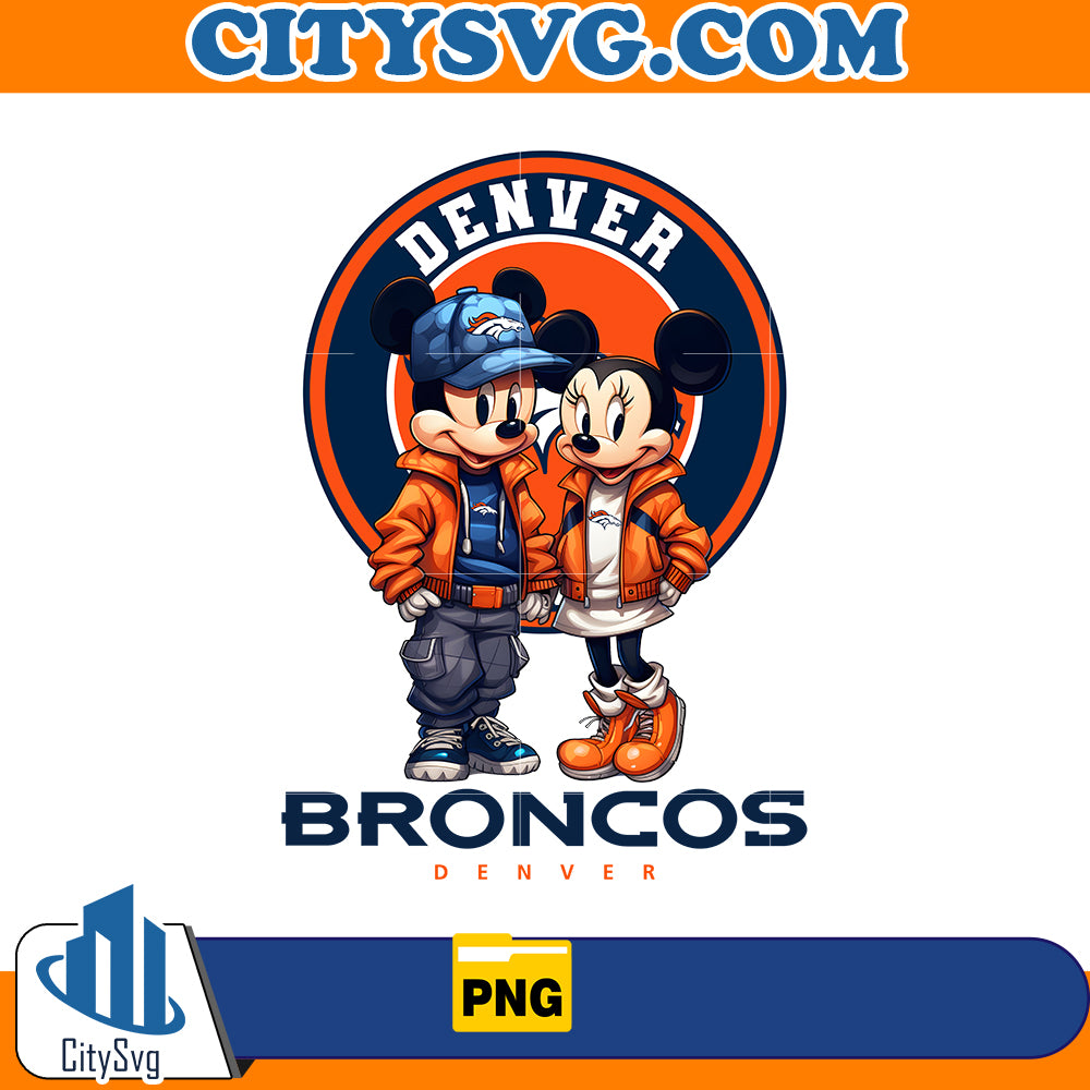 Mickey Minnie Denver Broncos Png