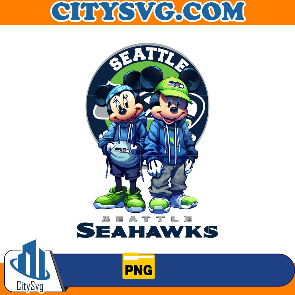 Mickey Minnie Seattle Seahawks Png