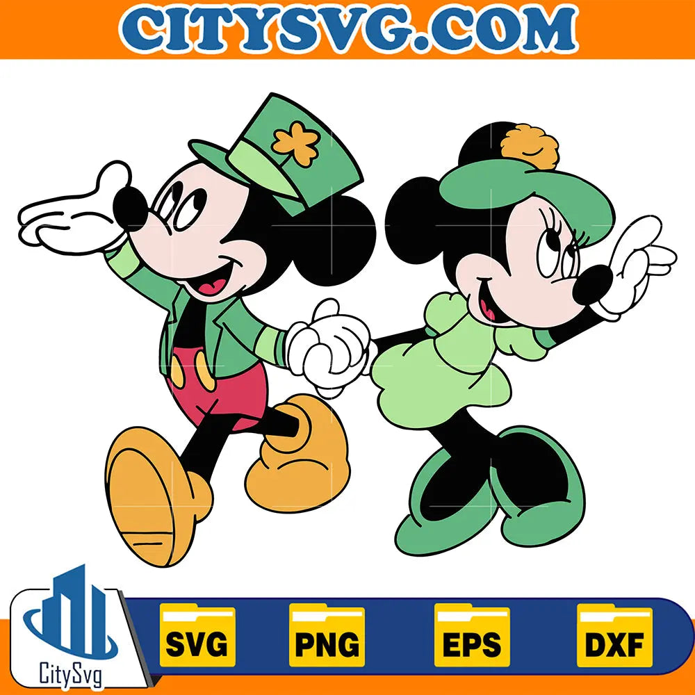 MickeyandMinnieStPatricksDaySvg_2