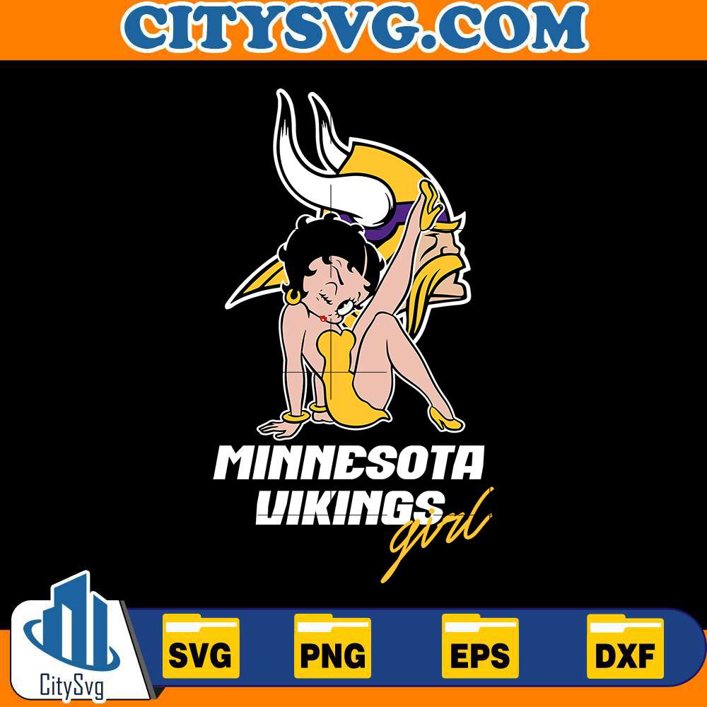 Minnesota Vikings Betty Boop Svg CitySvg