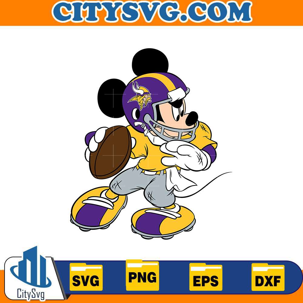 Minnesota Vikings Mickey Svg CitySvg