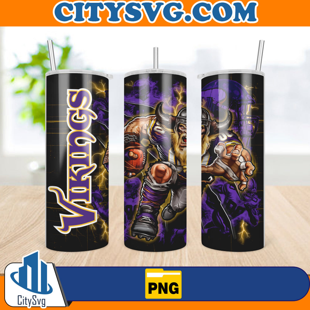 MinnesotaVikings20ozSkinnyTumblerSublimationDesignsPng