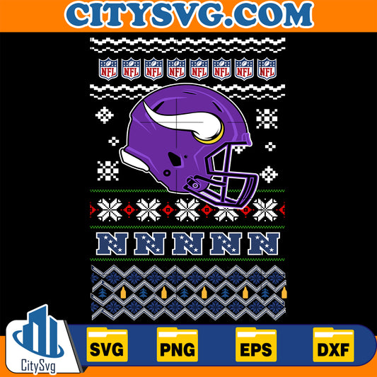 Minnesota Vikings Christmas Svg