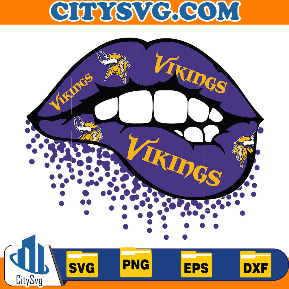 Lips Minnesota Vikings Svg