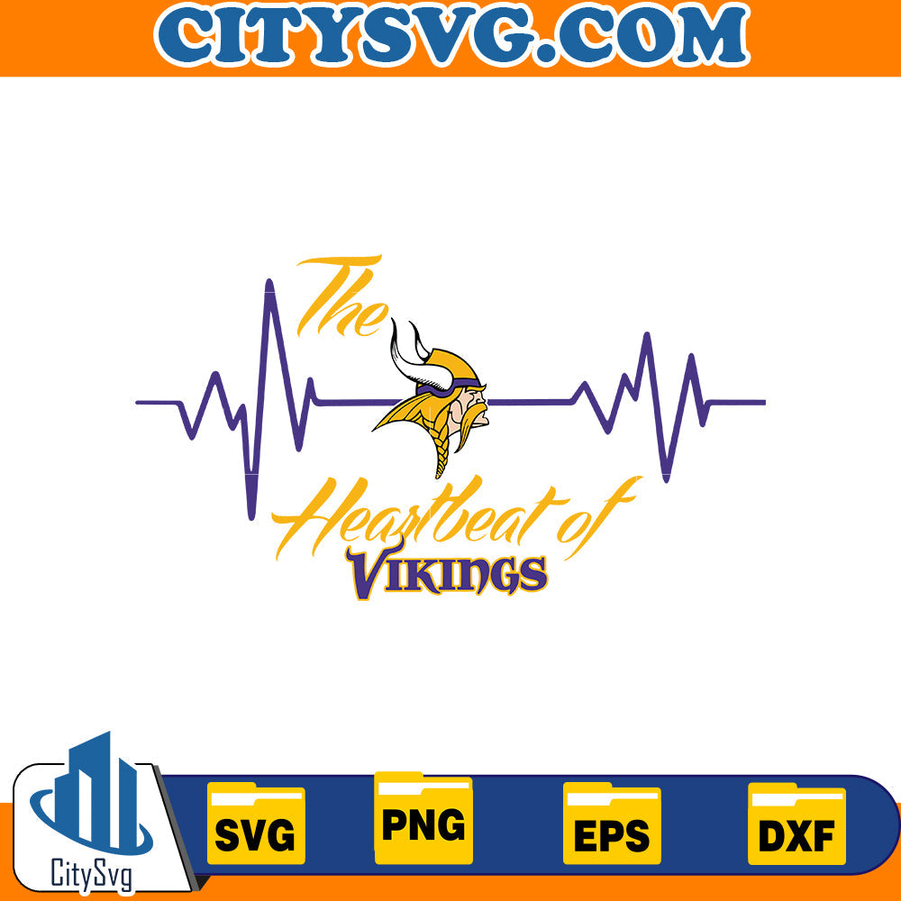 The heatbeat of Minnesota Vikings Svg