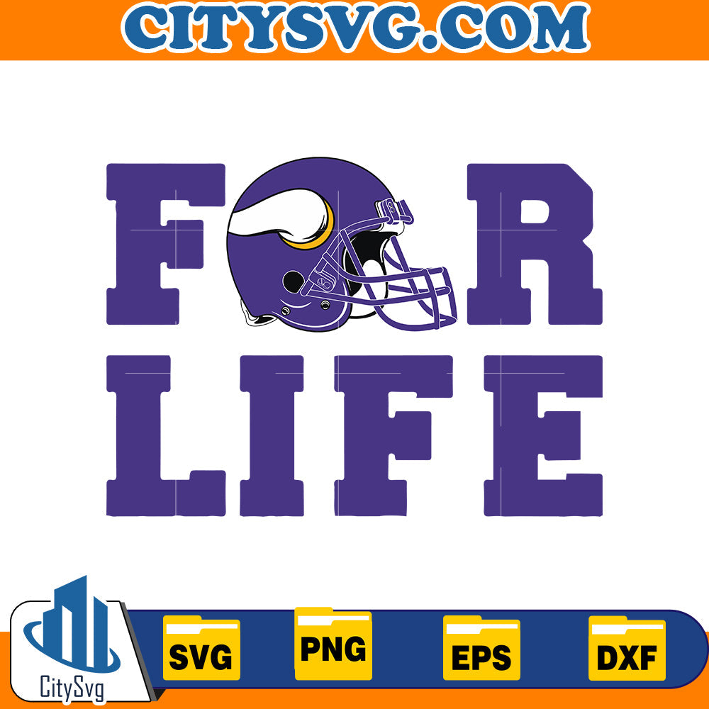 For Life Minnesota Vikings Svg