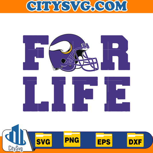 For Life Minnesota Vikings Svg