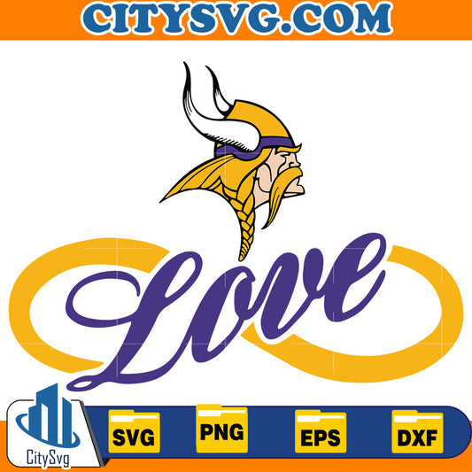 Love Minnesota Vikings Svg