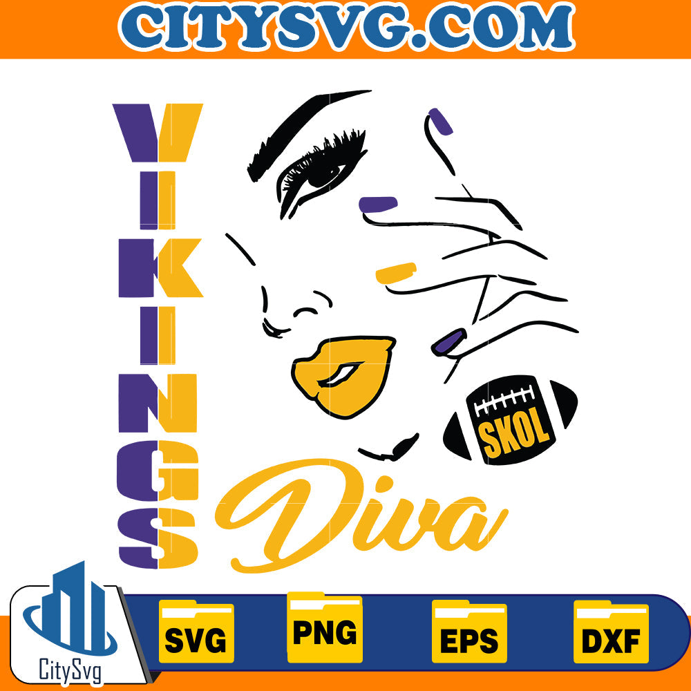 Diva Minnesota Vikings Svg