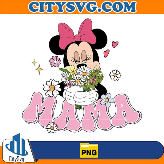 Minnie-Mouse-Mama-Floral-Png