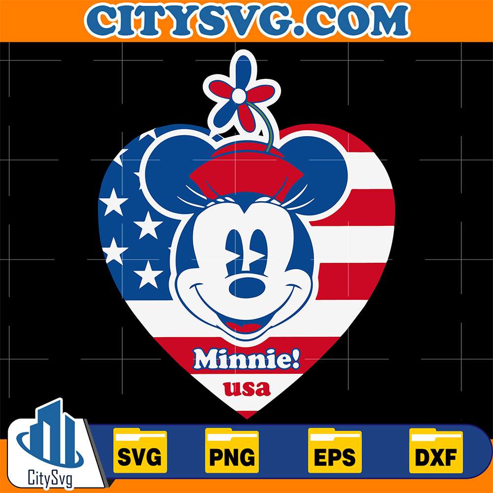 Minnie-Usa-American-Heart-Svg