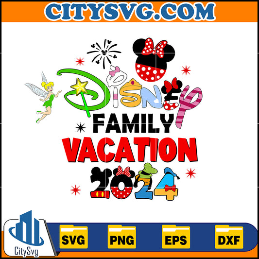 MinnieDisneyFamilyVacation2024Svg