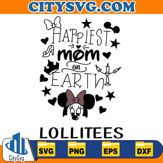 MinnieHappiestMomOnEarthLolliteesSvg