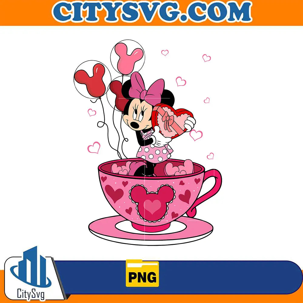 MinnieLoveInTeaCupValentinePng