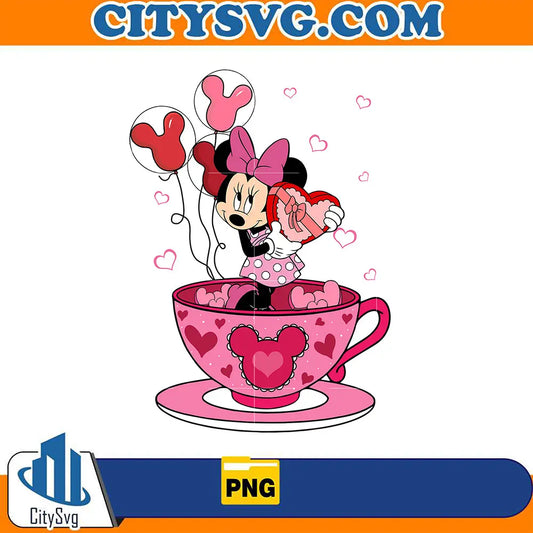 MinnieLoveInTeaCupValentinePng