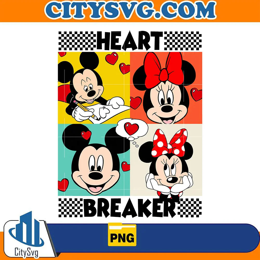 MinnieMickeyLoveHeartBreakerPng