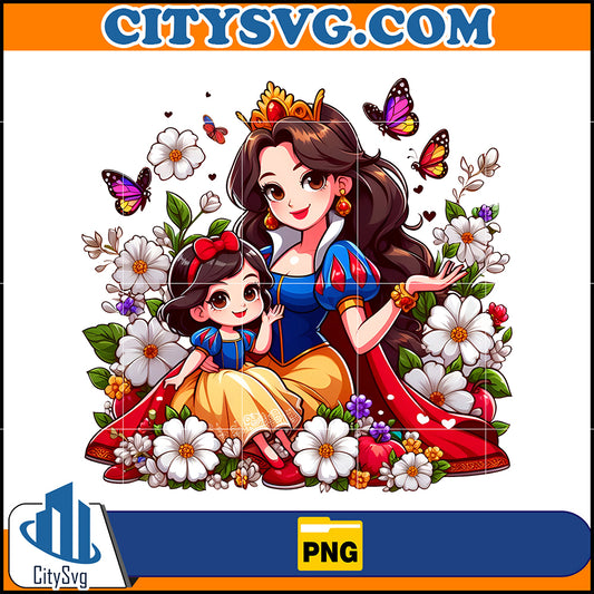 MomAndDaughterPrincessPng_SnowWhitePng