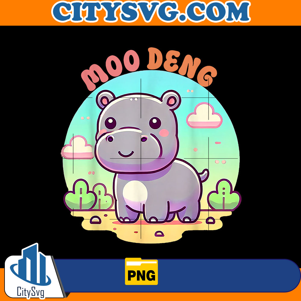 Cartoon Moo Deng Png