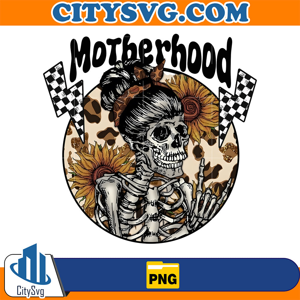 Motherhood-Skeleton-Sunflower-Png-1