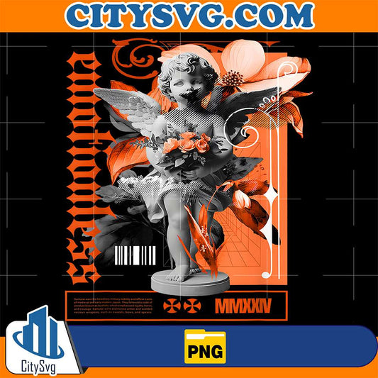 Motionless-Angel-Statue-With-Floral-Shattered-Backboard-1s-Matching-Png