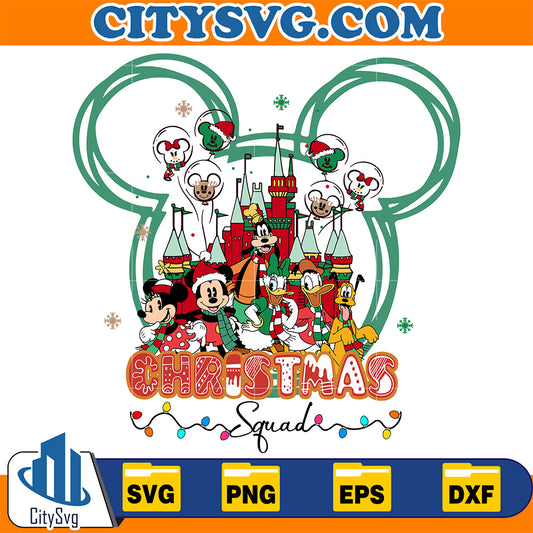 Mouse-And-Friends-Christmas-Squad-Svg