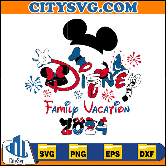 MouseDisneyFamilyVacation2024Svg