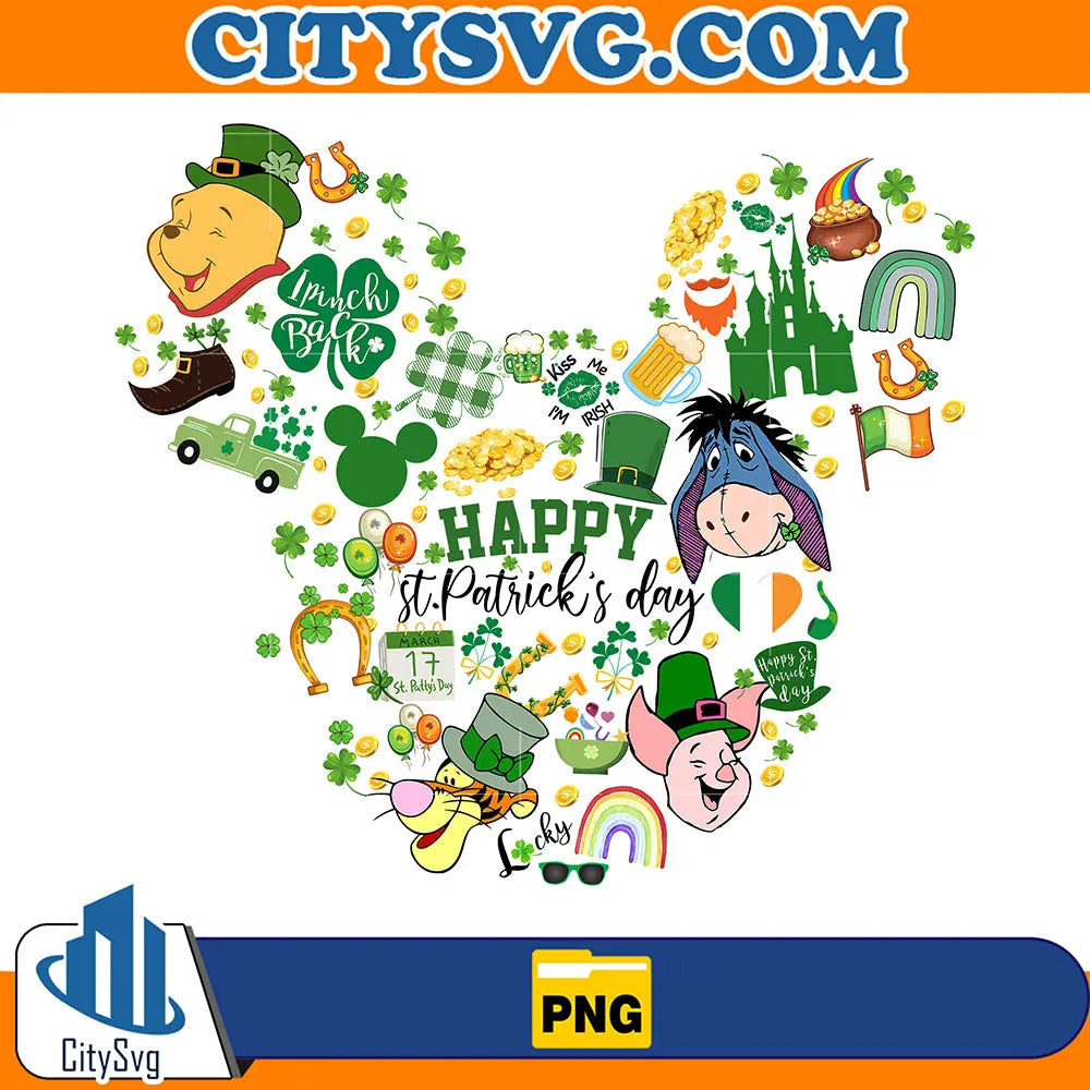 MouseWinnieThePoohStPatrick_sDayPng