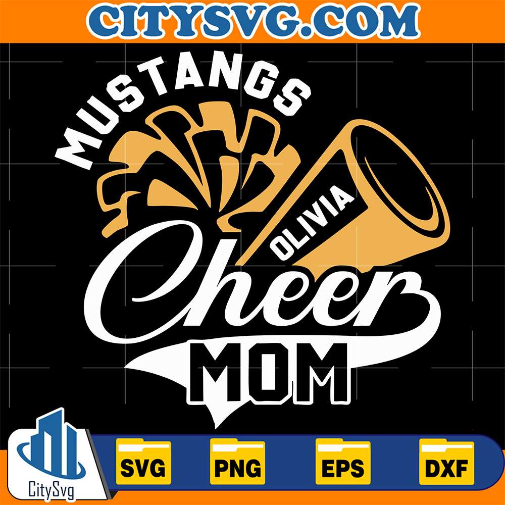Mustangs Cheer Mom Svg CitySvg