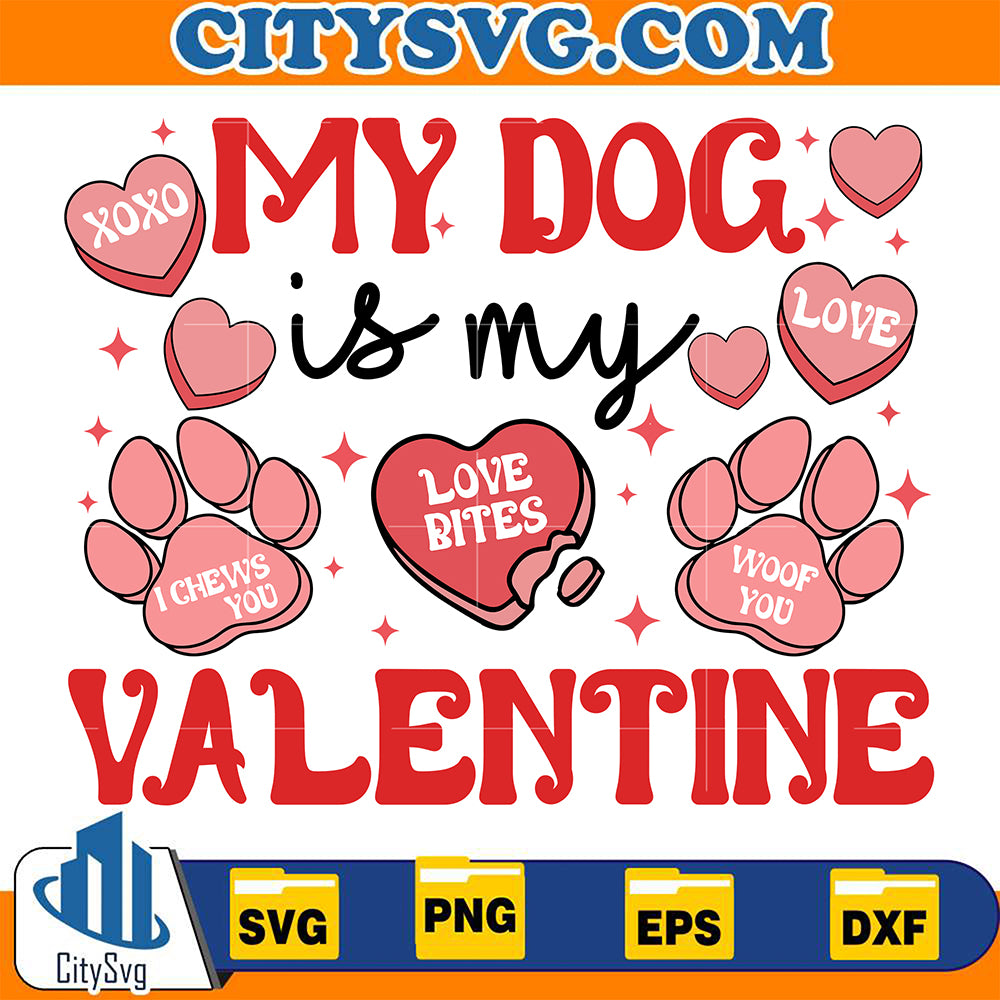 MyDogIsMyValentineHeartSvg