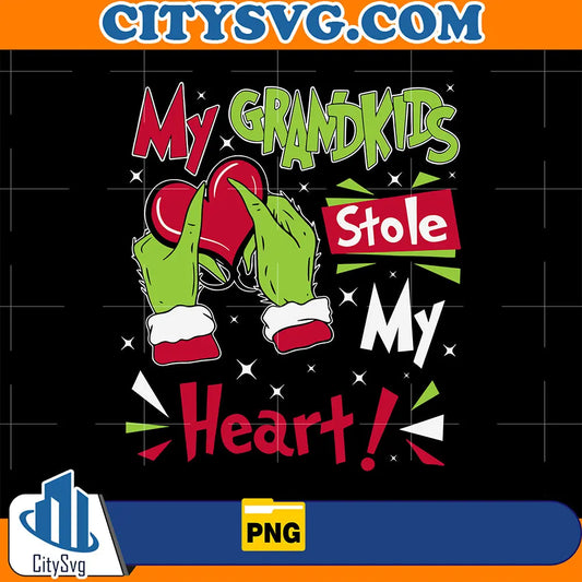 MyGrandkidsStoleMyHeartGrinchHandPng