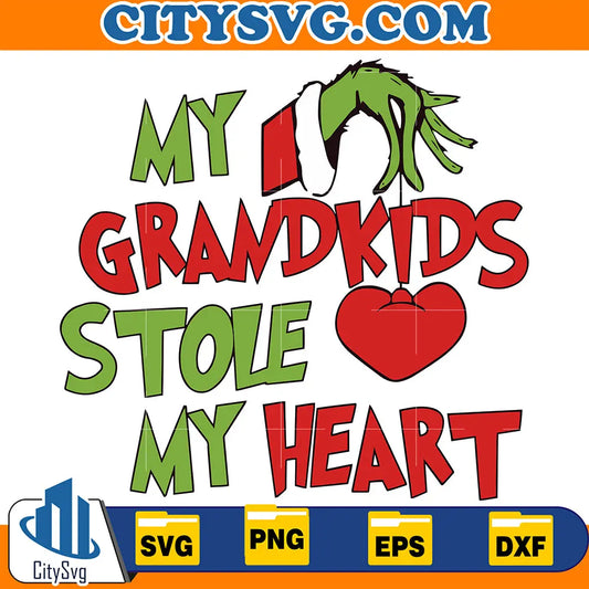 MyGrandkidsStoleMyHeartGrinchSvg