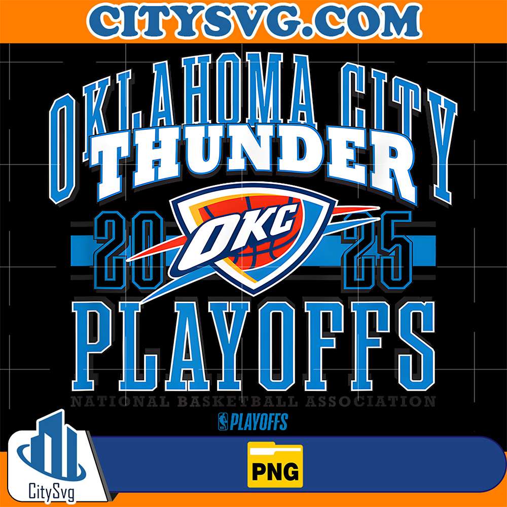 NBA-Oklahoma-City-Thunder-2025-Playoffs-Showtime-Png