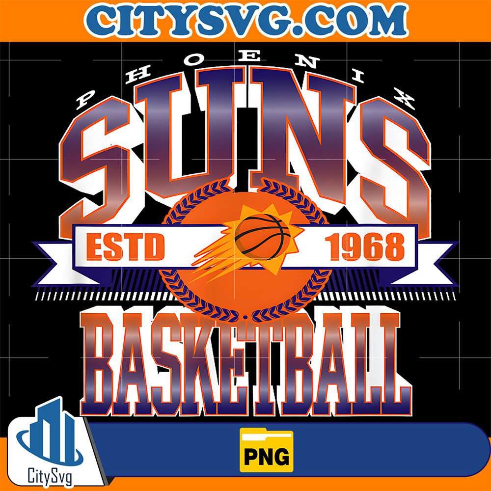 NBA-Phoenix-Suns-ESTD-1968-Basketball-Png