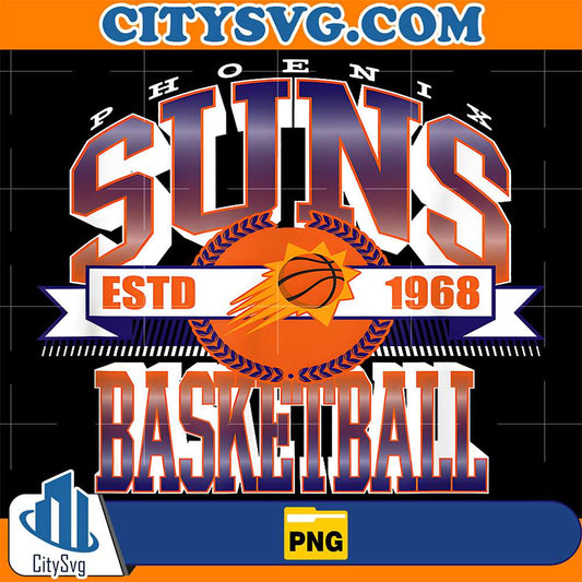 NBA-Phoenix-Suns-ESTD-1968-Basketball-Png