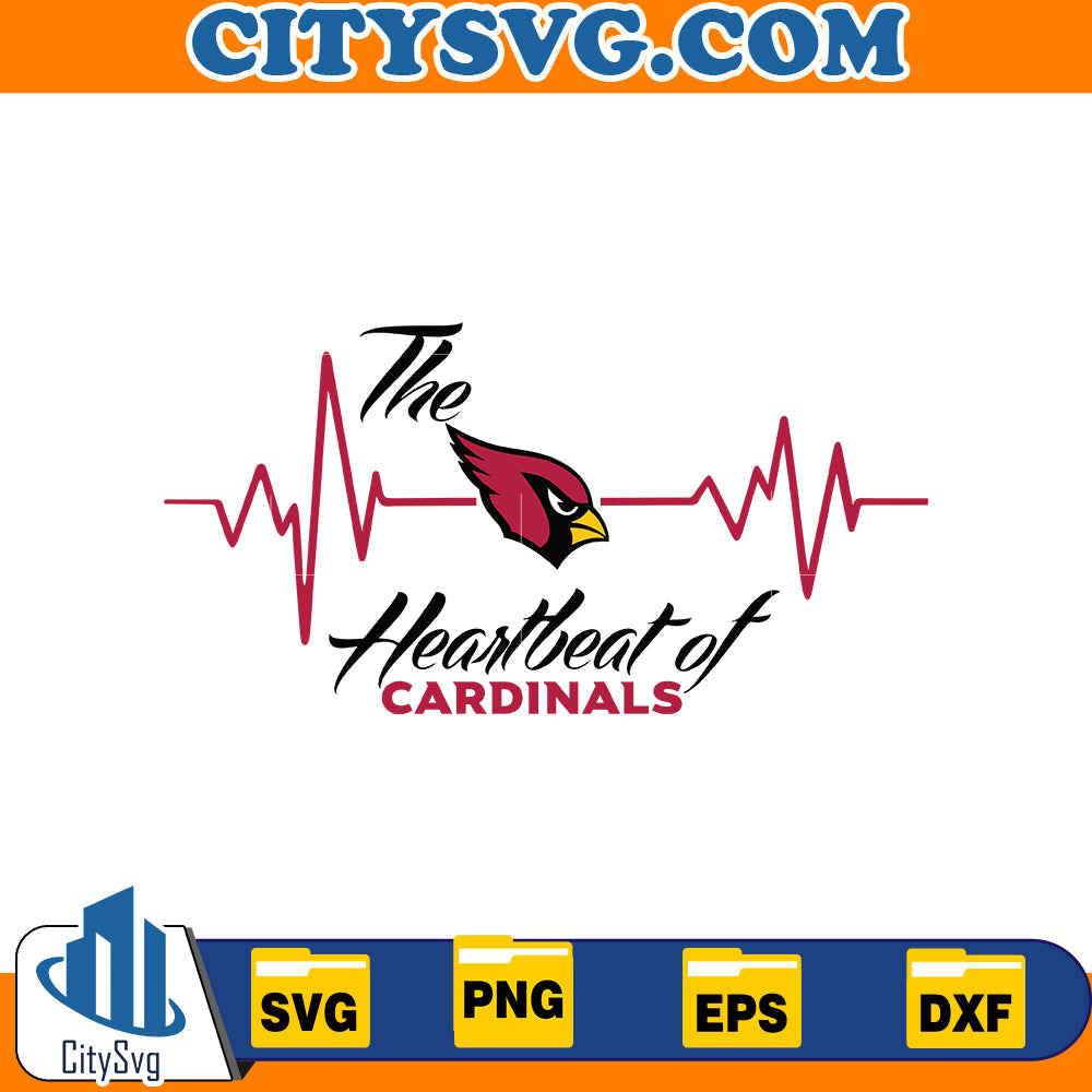 The heartbeat of Arizona Cardinals Svg