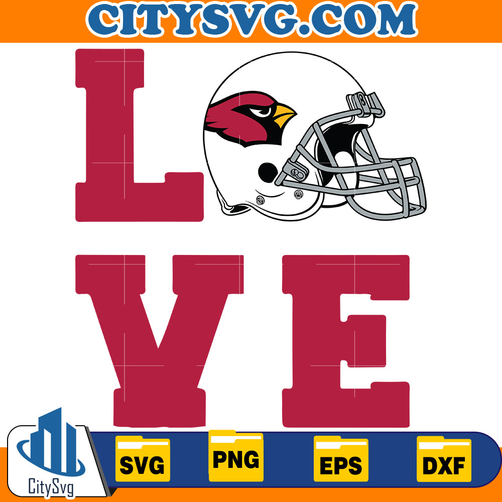 Love Arizona Cardinals Svg