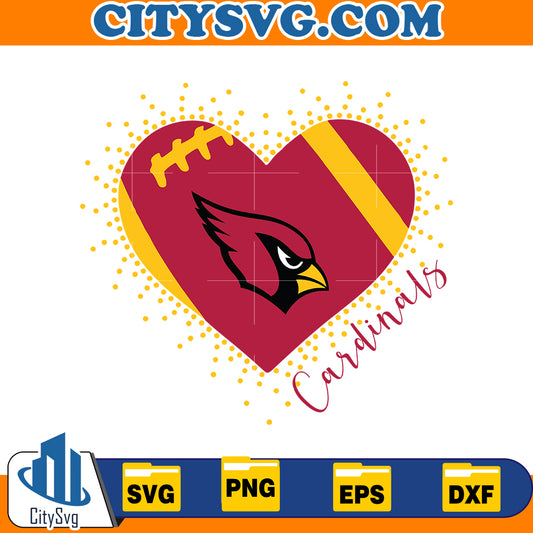 Heart Arizona Cardinals Svg