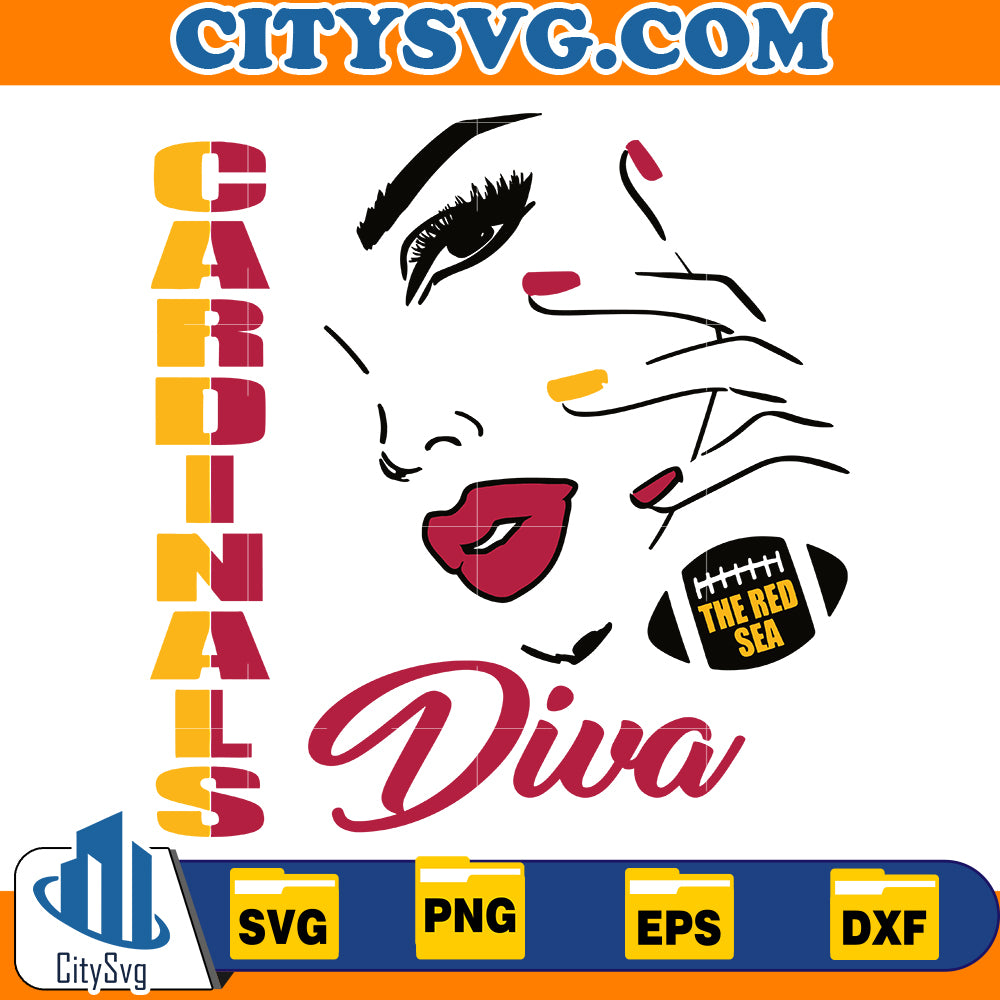 Cardinals Diva Svg