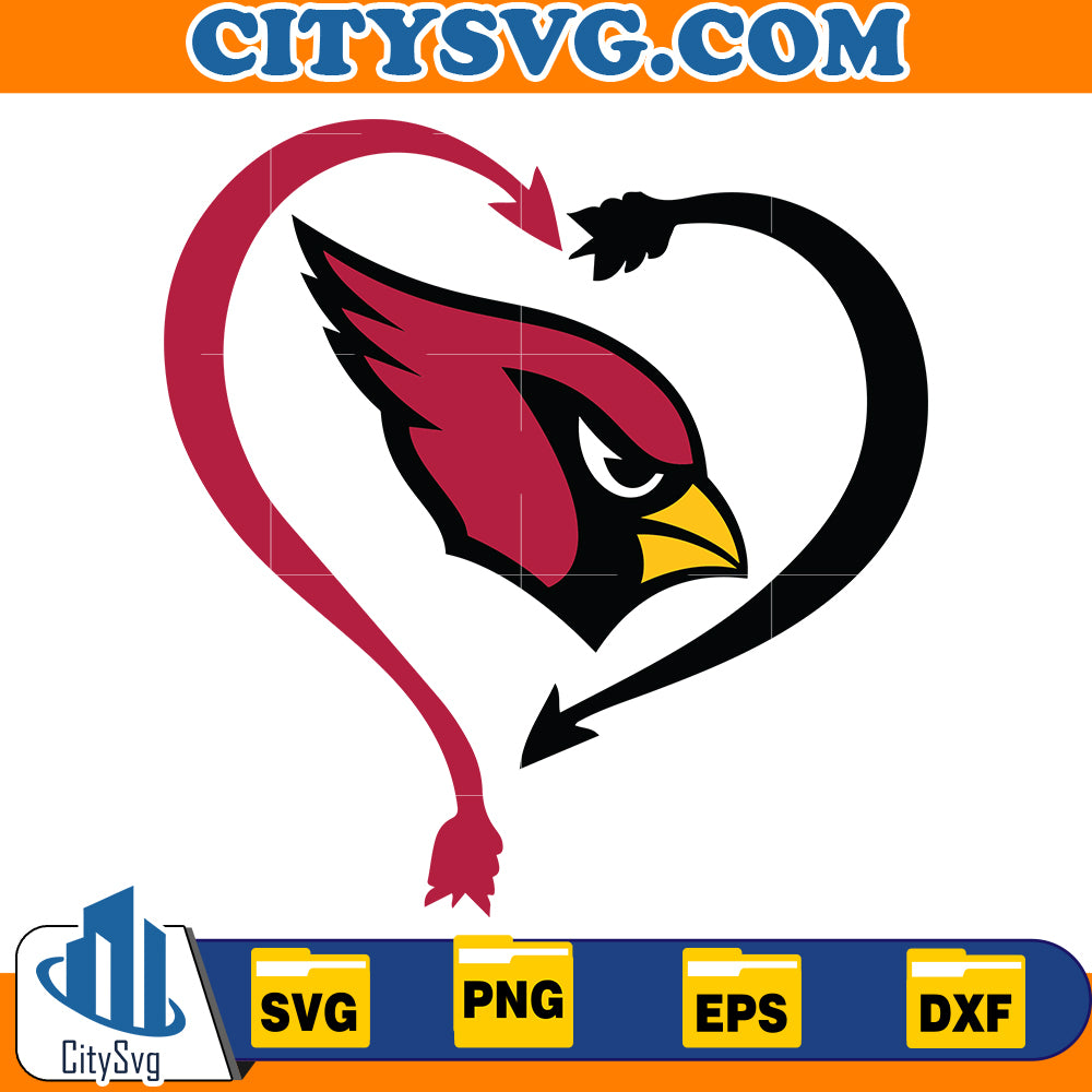 Heart Arizona Cardinals Svg