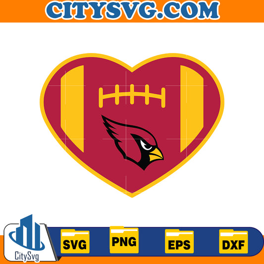 Heart Arizona Cardinals Svg