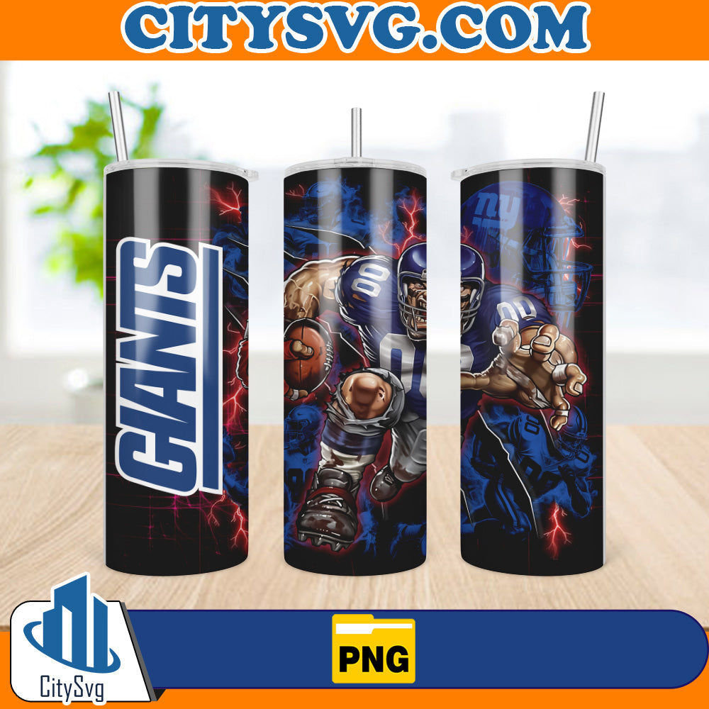 NewYorkGiants20ozSkinnyTumblerSublimationDesignsPng