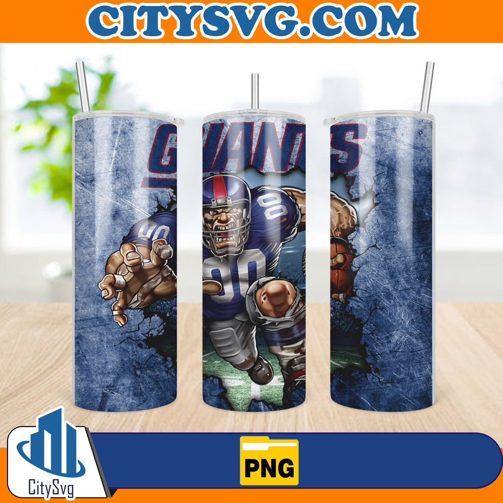 NewYorkGiants20ozSkinnyTumblerWrapPng