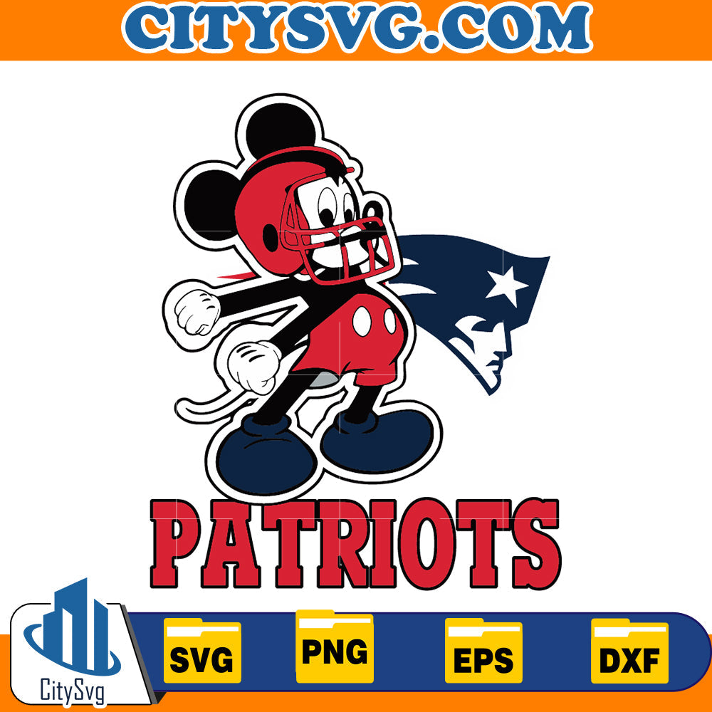 Mickey New England Patriots Svg