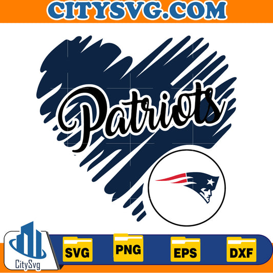 Heart New England Patriots Svg