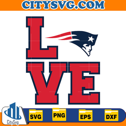 Love New England Patriots Svg