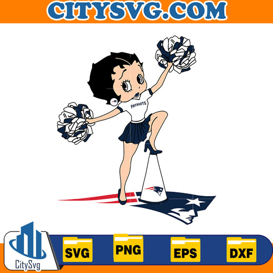 Betty Boop New England Patriots Svg