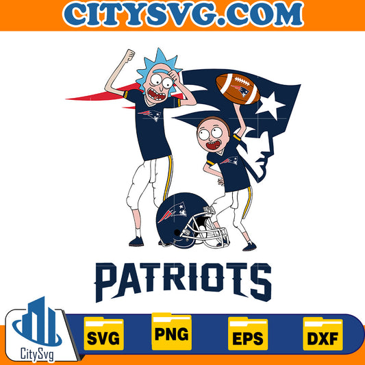 Rick and Morty New England Patriots Svg